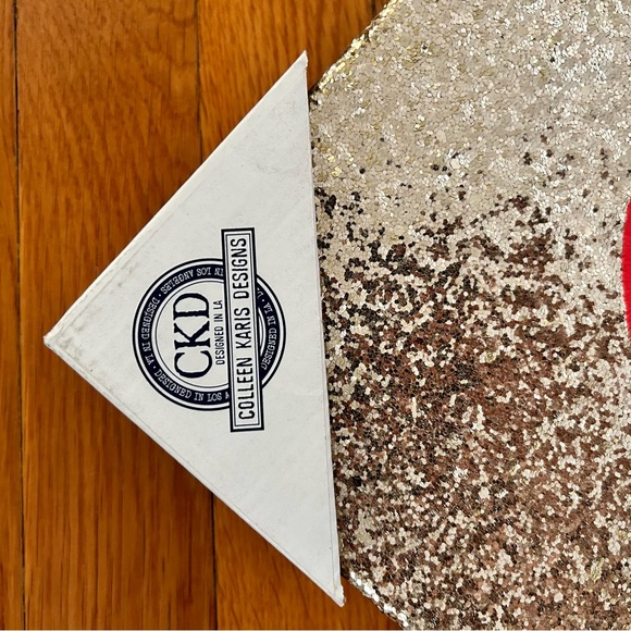 Colleen Karis Designs - Gold Glitter Red Lipstick artwork, canvas, BRAND NEW!!! - Picture 8 of 12